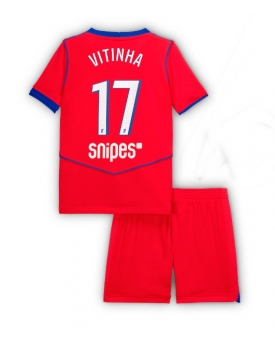 Billige Fotballdrakt Paris Saint-Germain Vitinha #17 Replika Tredjedraktsett Barn 2025-26 Kortermet (med bukser)
